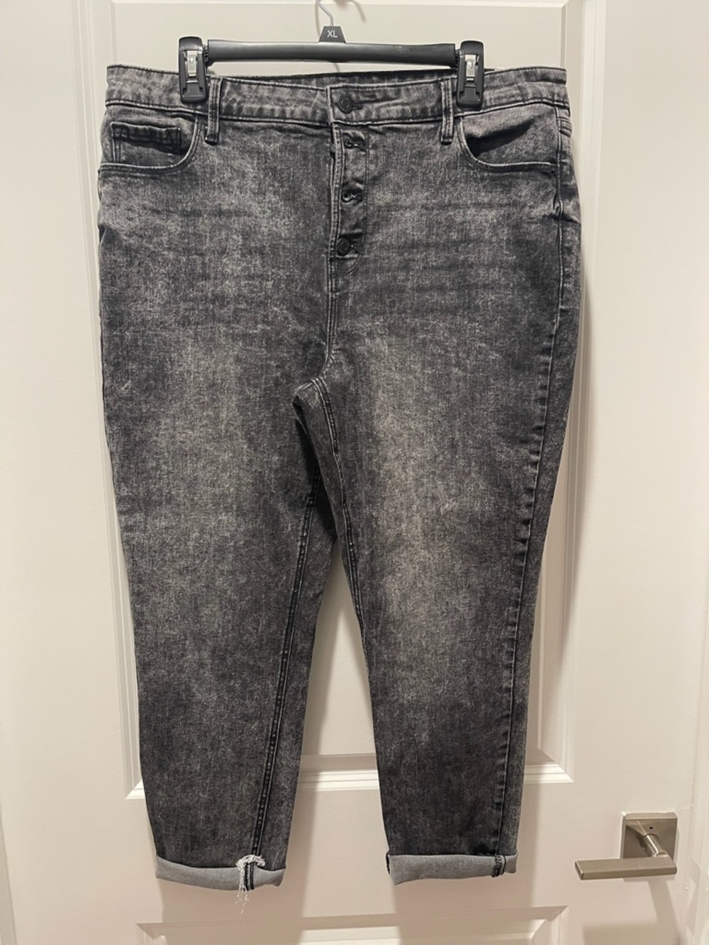 Old Navy Rockstar Super Skinny High Rise Washed Black Jeans